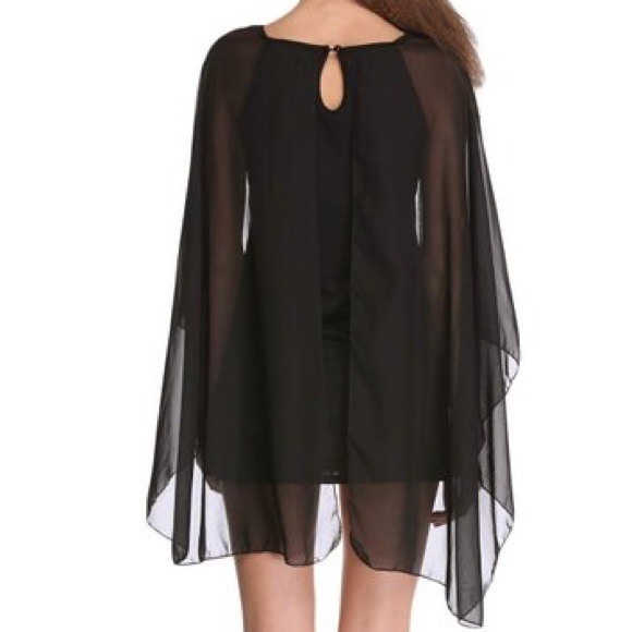Super short sheer bell sleeve mod dress - Picture 2 of 4